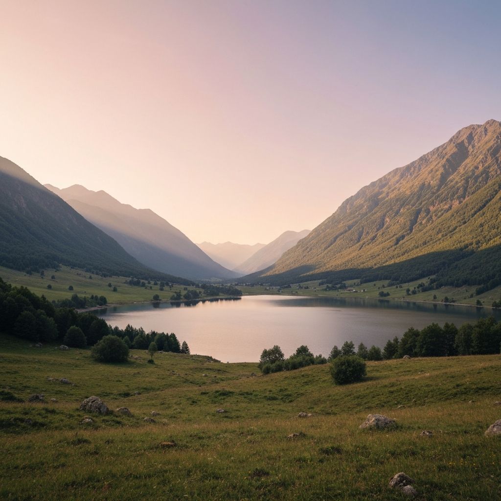 Serene peaceful landscape